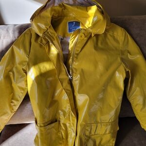 Childrens Yellow Hooded Raincoat Jacardi Paris